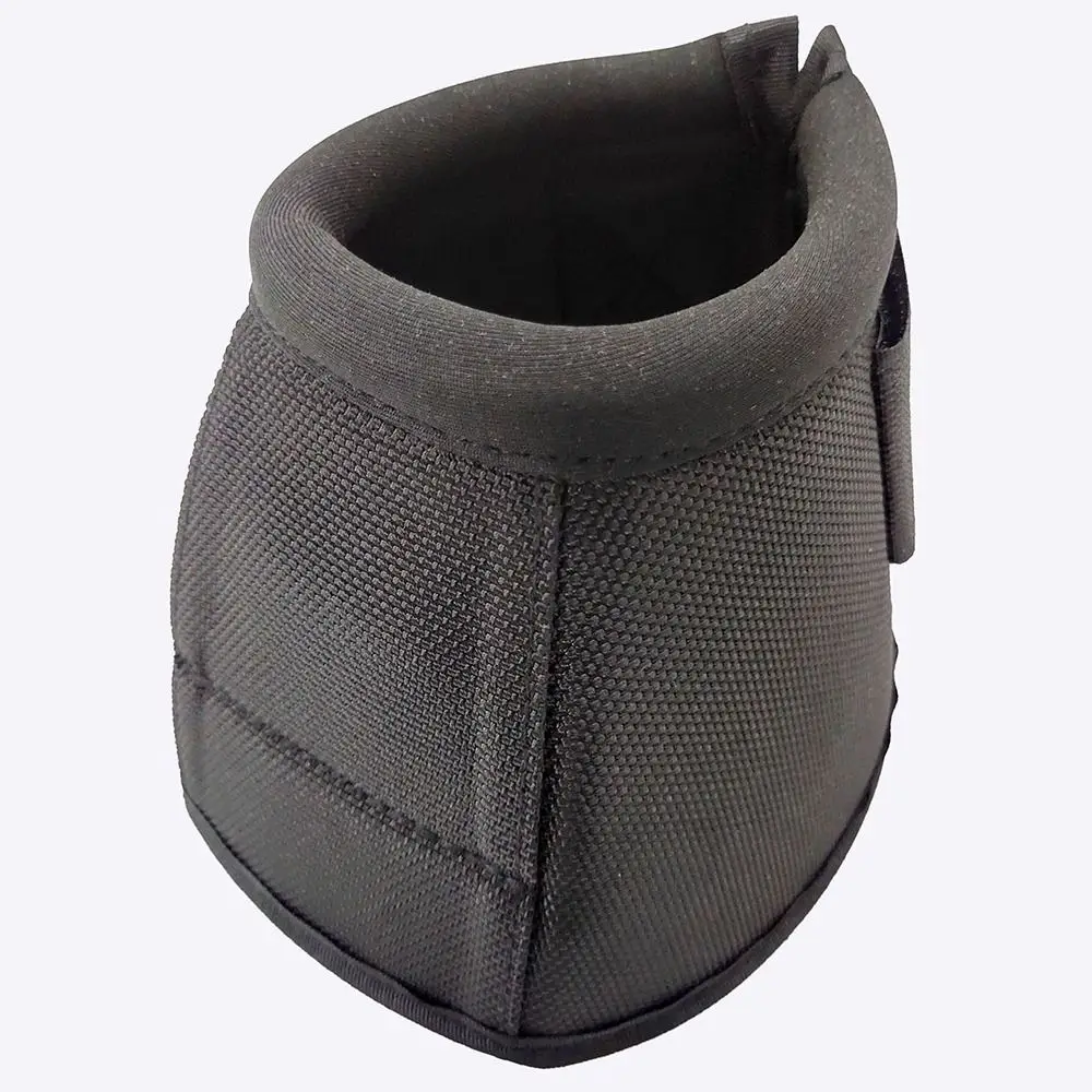 Guarda durável dos pés do cavalo, tecido Oxford, botas resistentes ao rasgo, resistente protetor de pulsos do casco preto, equipamento equestre, 1 par