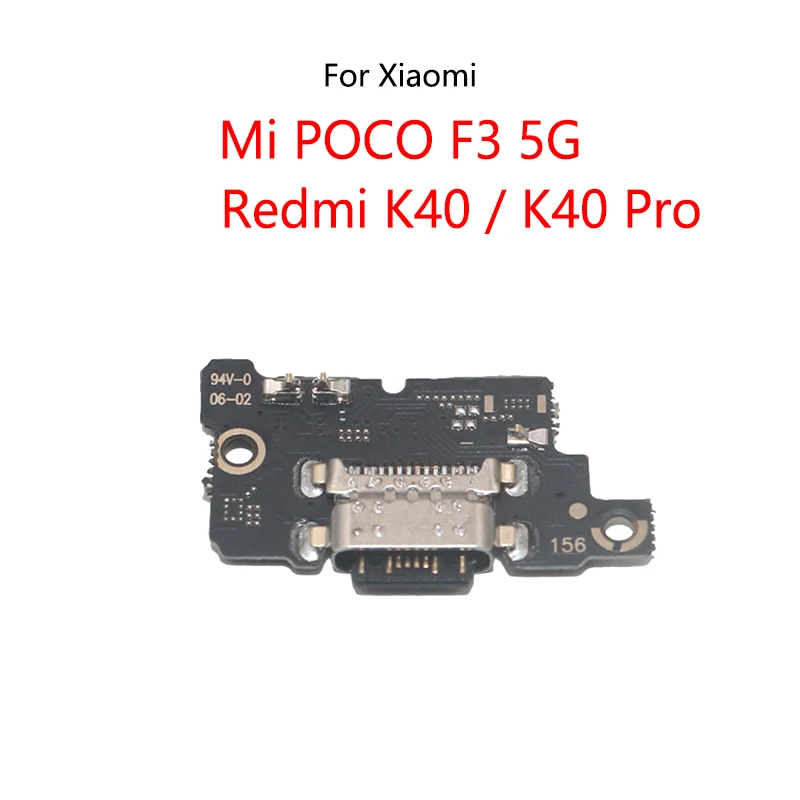 USB Charging Dock Port Socket Jack Plug Connector Charge Board Flex Cable For Xiaomi Mi POCO F3 Pocophone / Redmi K40 Pro 5G