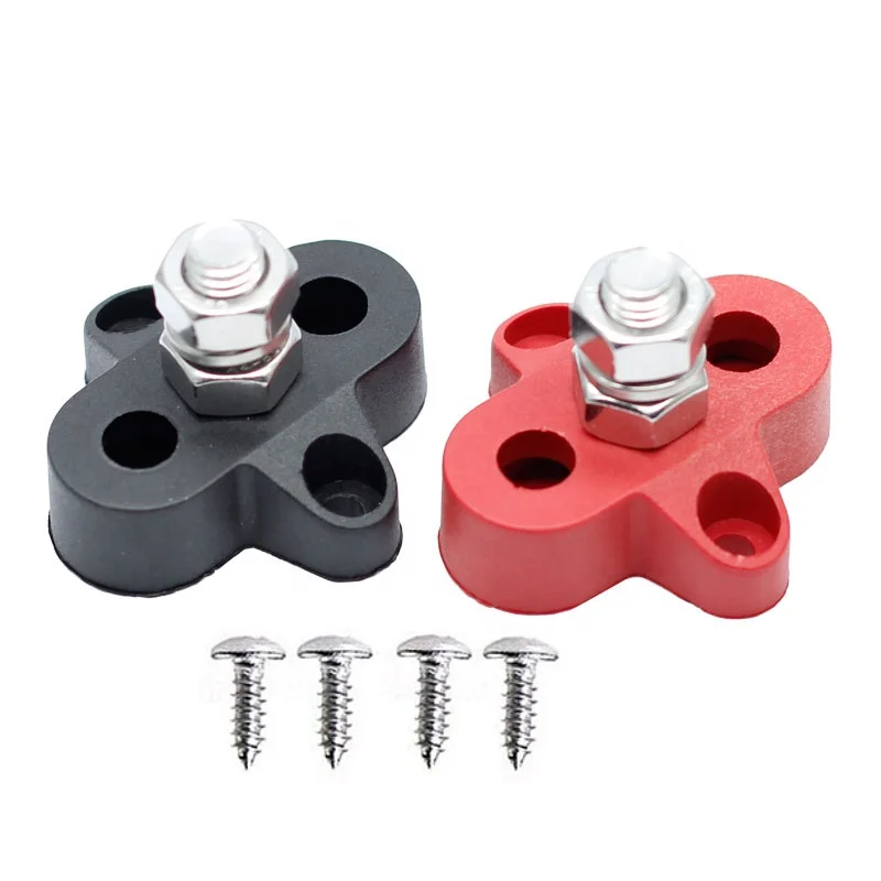 Heavy-Duty 48V DC M10 Lithium Battery Connector Solar Marine Stainless Steel Ground Bus Bar Truck Boat RVs Terminal Blocks