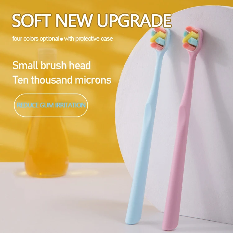 

Sdattor New upgrade Multi-bundle Soft fur Toothbrush Adult Independent pack Four colors optional No fluorescent agent For oral