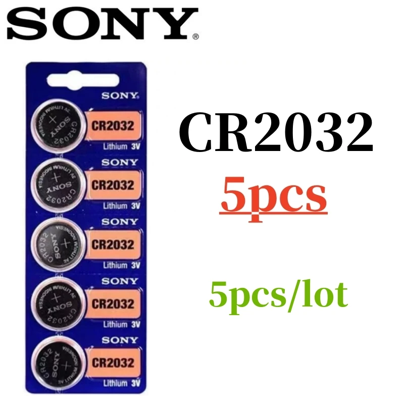 5 قطعة الأصلي سوني CR2032 بطارية CR2025 CR2016 CR1632 CR1220 CR1620 CR2450 CR2430 371 SR920SW 377 SR626SW 364 SR621 399 SR927SW