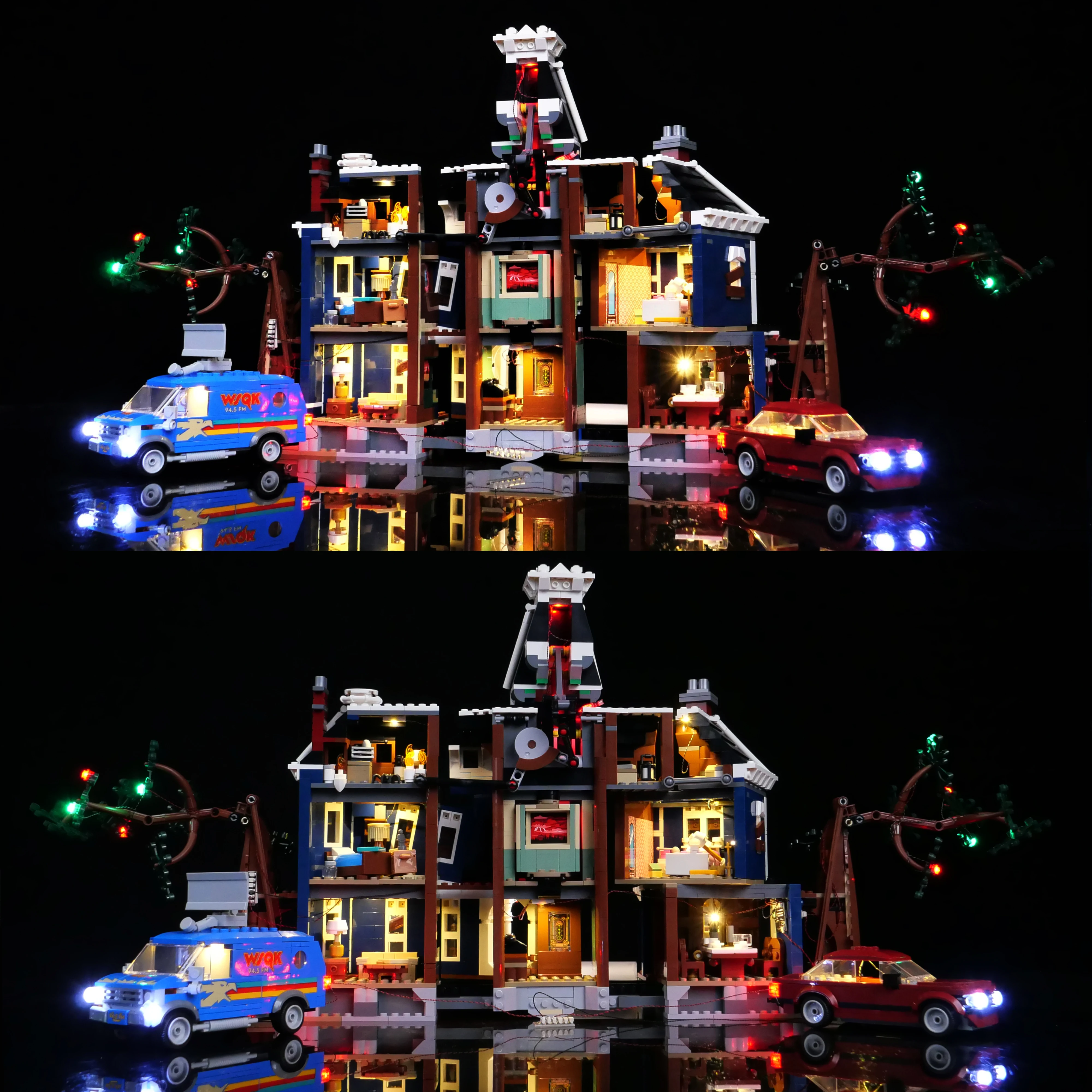 LED Lighting Kit Compatible with 11370 Haunted Mystery House Building Blocks Model Decorative Light Set for Display(Lights Only)