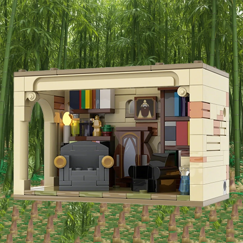 285 قطعة من مكعبات البناء المعيارية القابلة للتخصيص لغرفة موظفي الألعاب بتقنية الطوب البسيطة، نموذج شائع، لعبة DIY للأطفال وهدية للمهرجانات