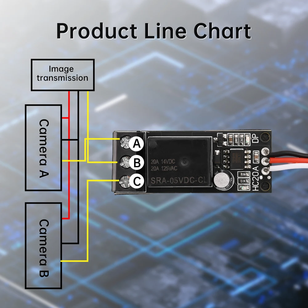 20A Remote Control Model Airplane Switch Relay PWM Light Controller Receiver 4-5.3V 5-10V Model Switch for 5V voltage receiver