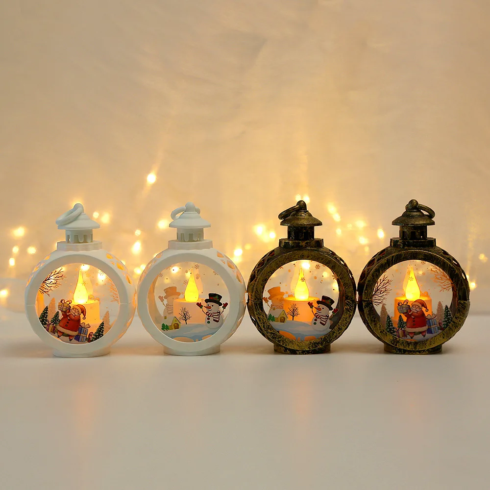 Christmas Decorations Luminous Night Light Pendant Christmas Supplies Props Desktop Candles Table Lamps Window Displays Ornament