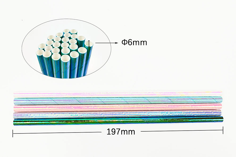 25 Stück Einweg-Papierstrohhalme in Gold/Silber, Regenbogenfarben, Geburtstag, Hochzeit, Dekoration, Babyparty, Weihnachten, Party, Event-Zubehör – Detail 2