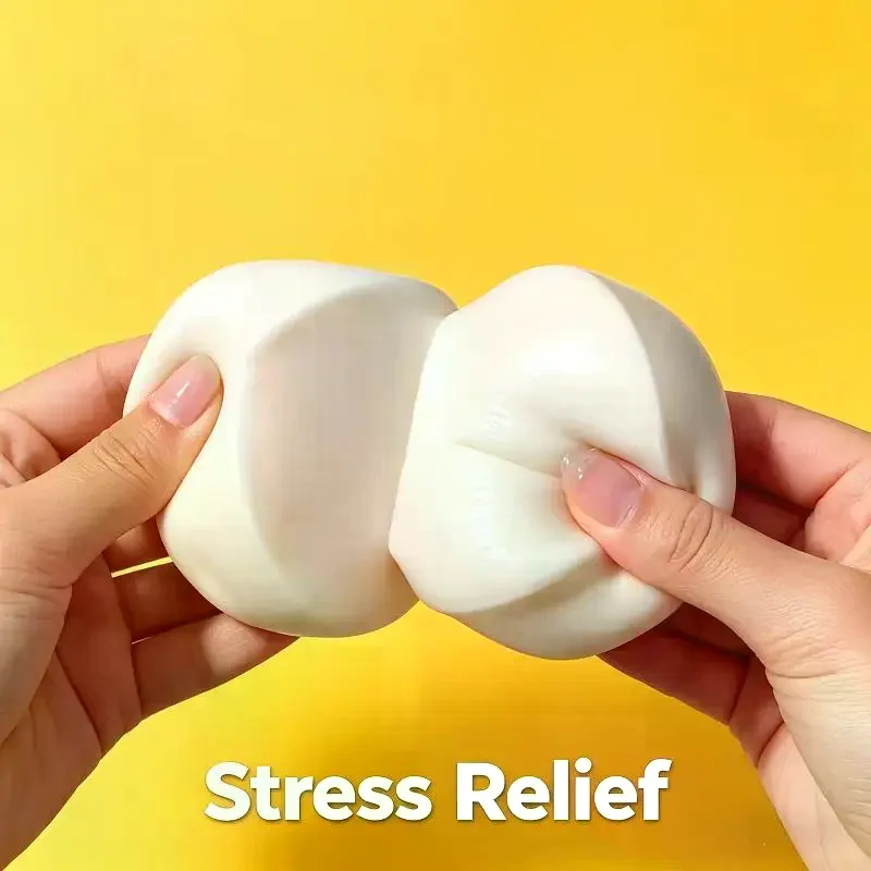 1Pcs Cute Milky White Yogurt Cake Squeeze Finger Toys Milk Cake Squeeze Taba Soft Toy Stress Relief Toy For Girl Birthday Gift