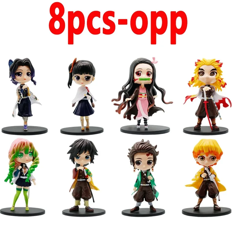 

15cm Anime Demon Slayer Figure Doll Toy Nezuko Tanjirou Zenitsu Inosuke Kyoujurou Shinobu Giyuu Qposket Model Toy Kids Xmas Gift