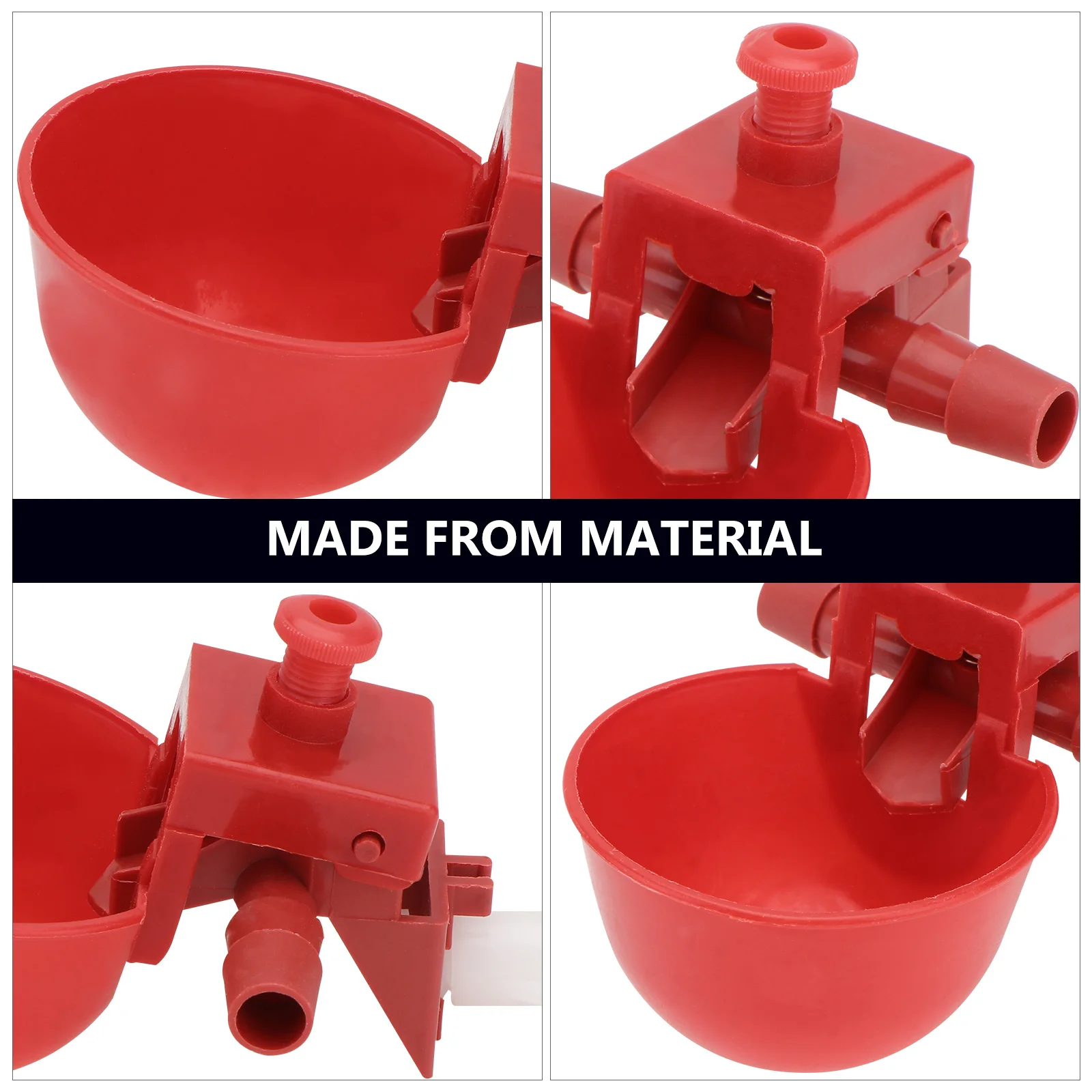 

15pcs Chicken Drinker Poultry Water Cup Automatic Drinking Bowl Adjustable Flow Durable Home Commercial Farm Use Bird Quail