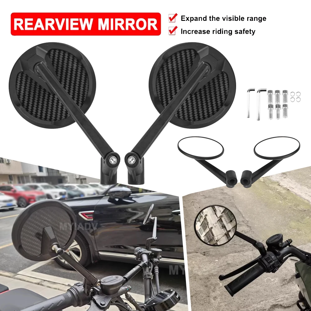 

Motorcycle Rearview Mirrors 8mm 10mm Foldable Rotation Side Mirror Accessories For Kawasaki Z650 Z800 Z900 For Honda For Yamaha