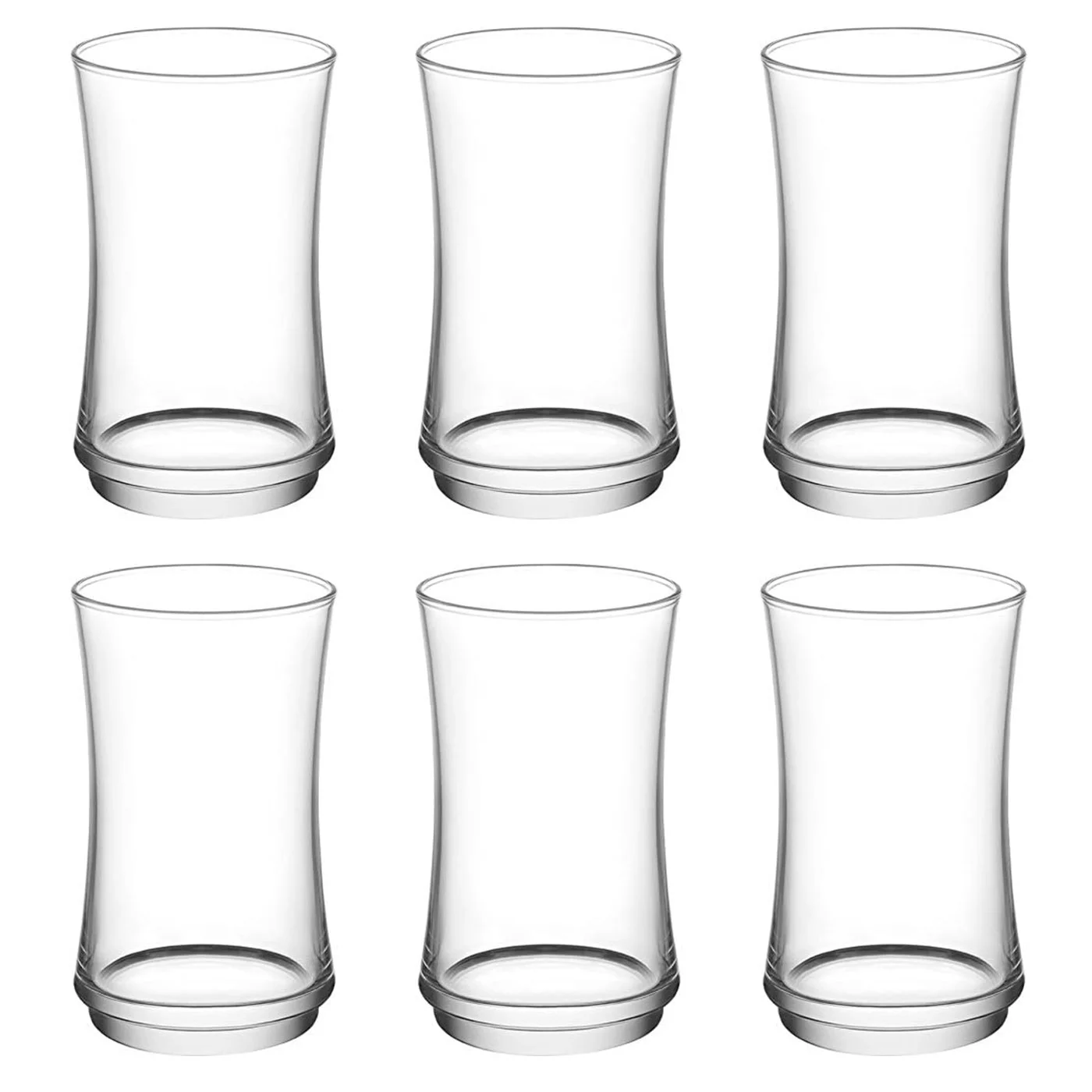 Lav 6 Glass Glass Cup Set, Lune Model, Thick base, Serving Cocktails, Soft Drinks, Resistant, Dishwasher (36