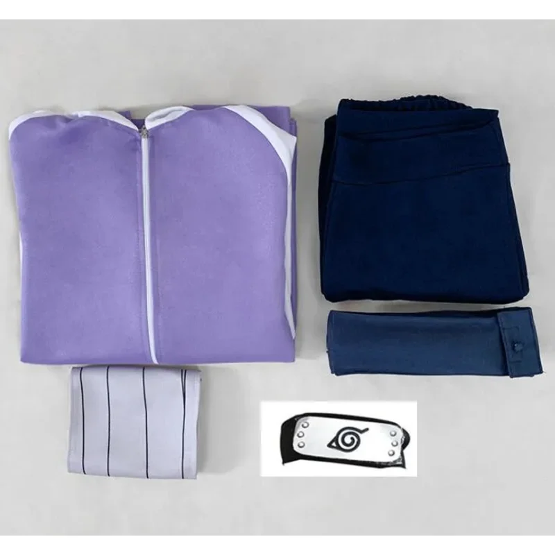

2025 New Anime Hyuga Hinata Cosplay Costumes Halloween Party Generation Purple Jacket Pants Outfit With Wig ❤ ❤ $zz