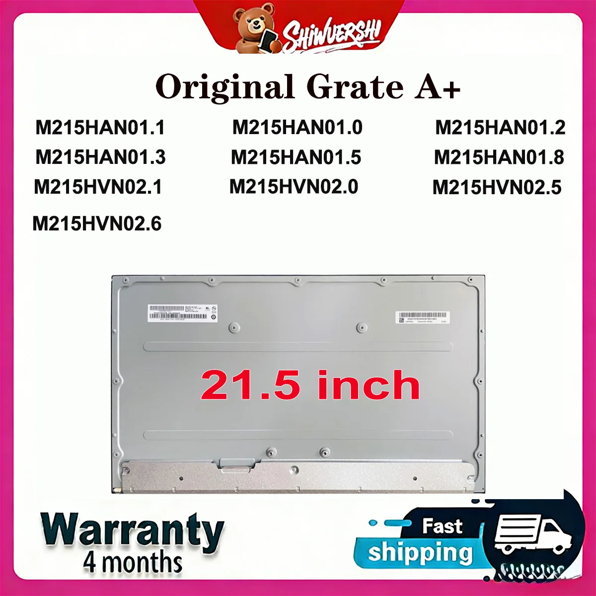 

21.5-дюймовый новый оригинальный экран M215HAN01.1 M215HAN01.0 M215HAN01.2 M215HAN01.3 M215HAN01.5 M215HAN01.8 M215HVN02.1 M215HVN02.0 M215HVN02.5