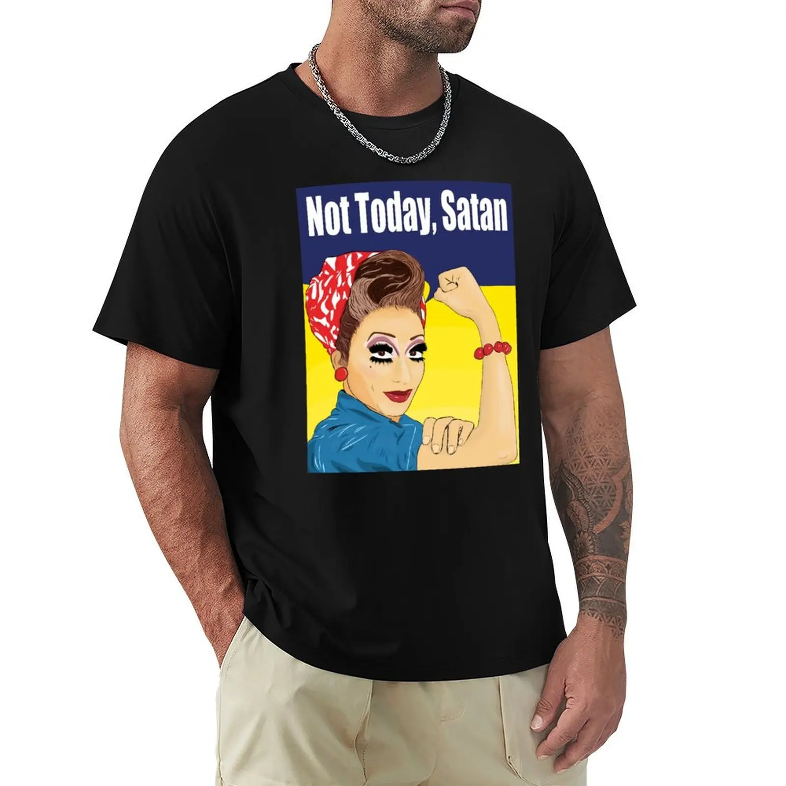 

Bianca Del Rio - Not Today Satan T-Shirt cheap stuff oversize t-shirts man workout shirts for men