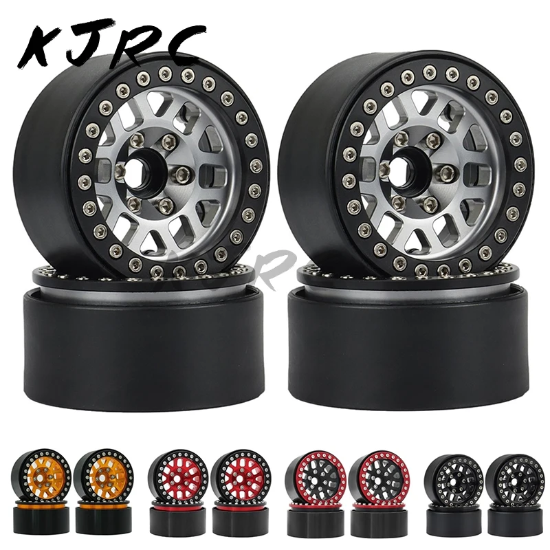 

4pcs Metal 1.9" Beadlock Wheel Rim Wheel Hub for 1/10 RC Crawler Car Axial SCX10 Traxxas TRX4 RC4WD D90 Redcat Gen8 VS4-10