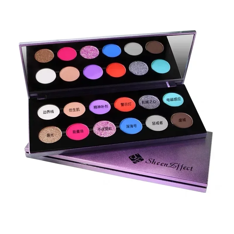 Sheeneffect Joint Co-branded 12 colori ombretto camaleonte perla opaca palette di ombretti trucco 20g