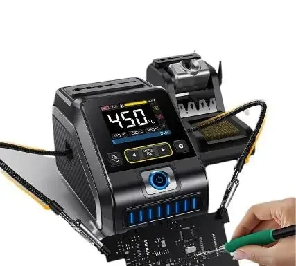 200W Smart Soldering Station Rework Soldering Helping Hand F245/F210 Handle Electronic Welding Repair Fast Heat Solder DIY Tools