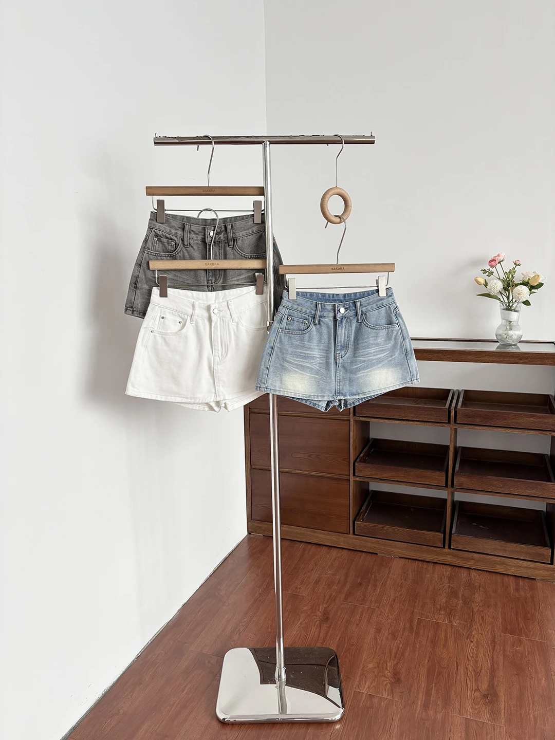 

High Waist Denim Shorts Women's Fashion Slimming Skort Casual Washed Color American Style Summer New Arrival Trendy Ladies' P...