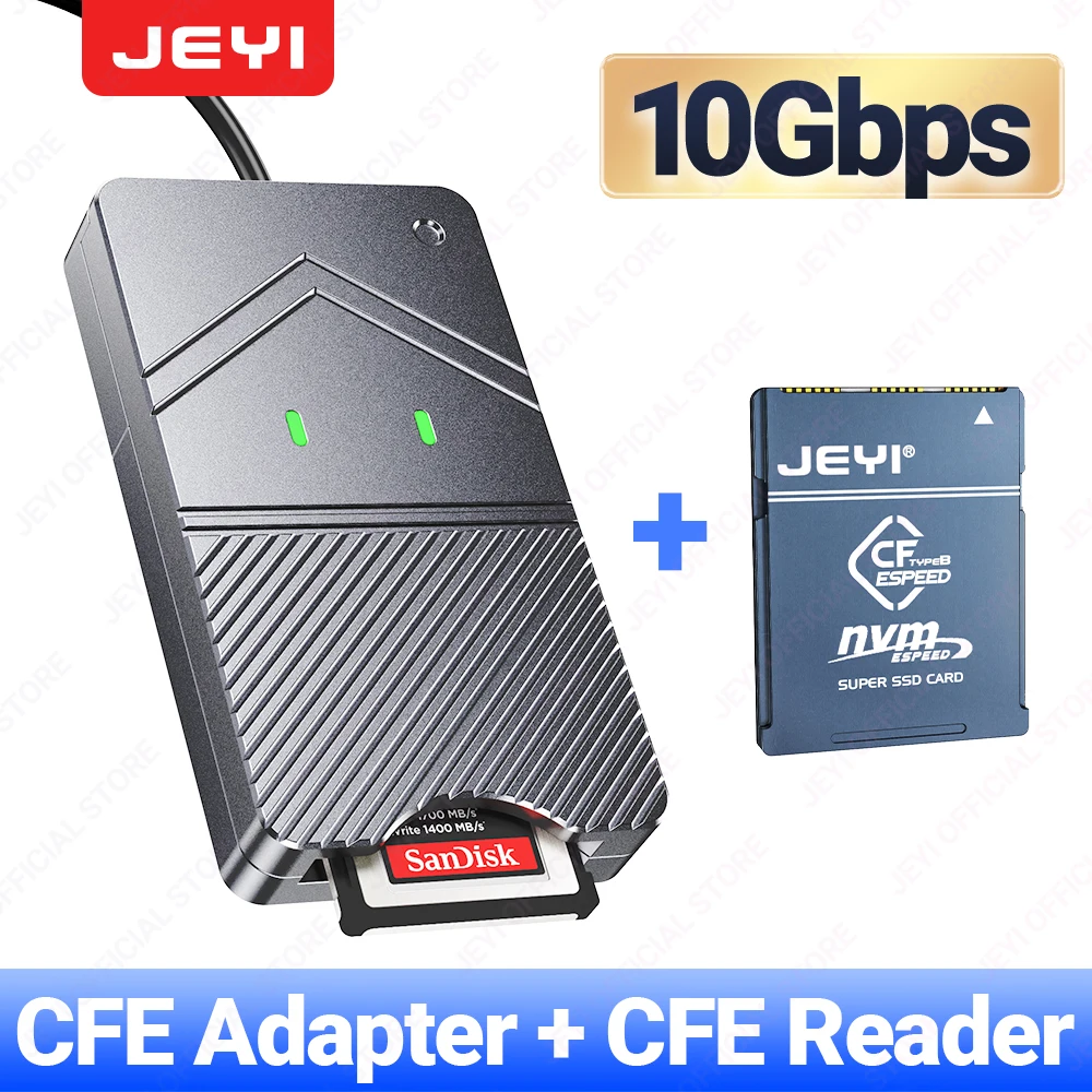 JEYI CF-Express Type-B naar M.2 2230 NVMe SSD Adapter PCIe 4.0 Uitbreidingsgeheugen CFexpress-kaart voor CANON NIKON Z9/Z7/Z6/R3/R5