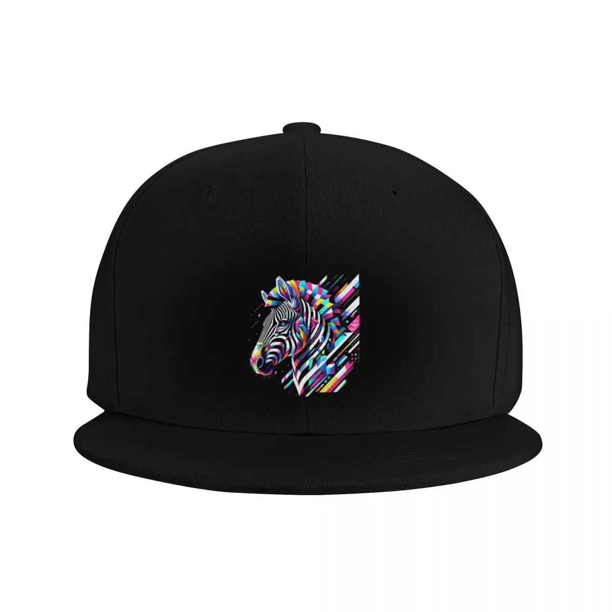 Geometric Zebra Design: Neon Elegance Meets Retro Vibe Baseball Cap beach hat Sunscreen Women Caps Men's