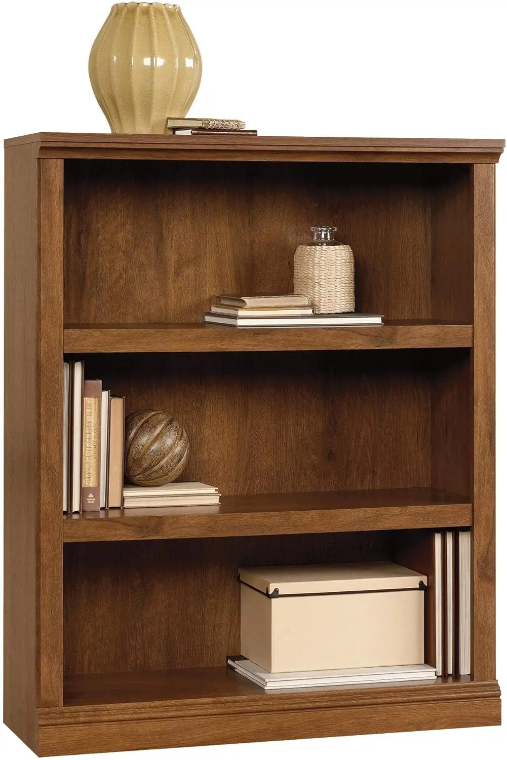 Sauder Miscellaneous Storage 3-Shelf Bookcase/ Book shelf, Oiled Oak finish