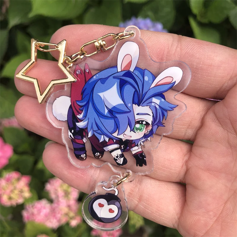 Game Honkai: Star Rail Arlan Silver Wolf Bronya Clara Herta Welt Yang Sampo Keychain Accessories Cosplay Pendant Prop Badge