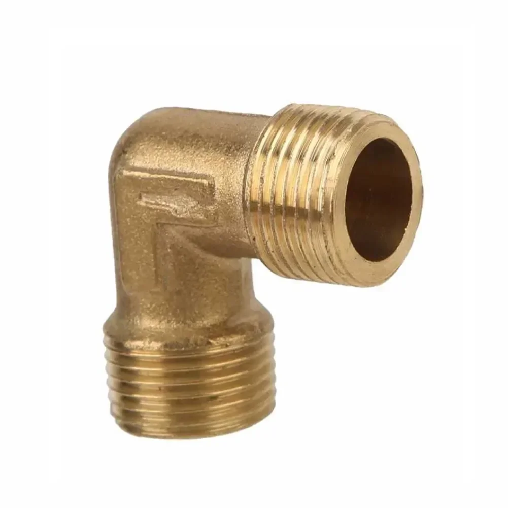 YTOM Air Compressor Fittings 16.5mm Male Thread Check Valve  Brass Gold Tone Equal Male Elbow Connector For Oil-free Air Compres