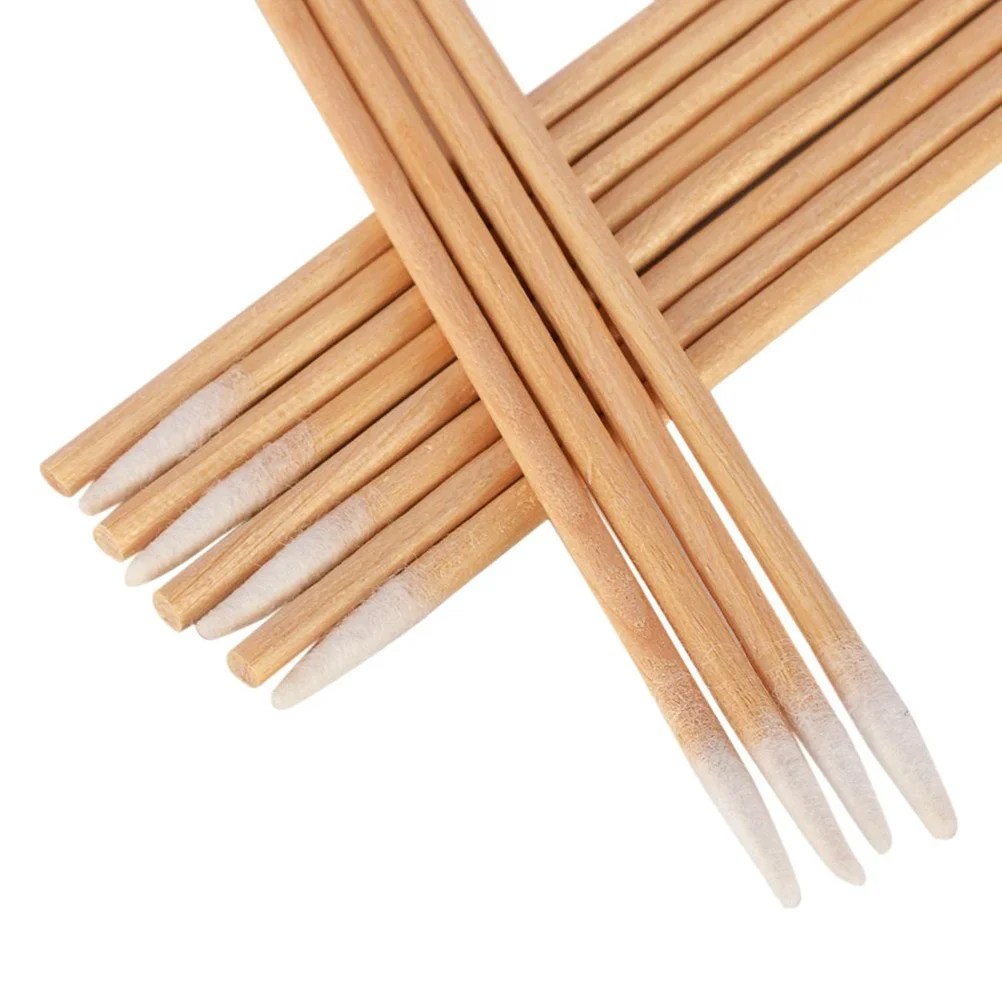 100 stuks enkele puntige kop houten wattenstaafje make-up stick voor schoonmaakgereedschap make-up wattenstaafje