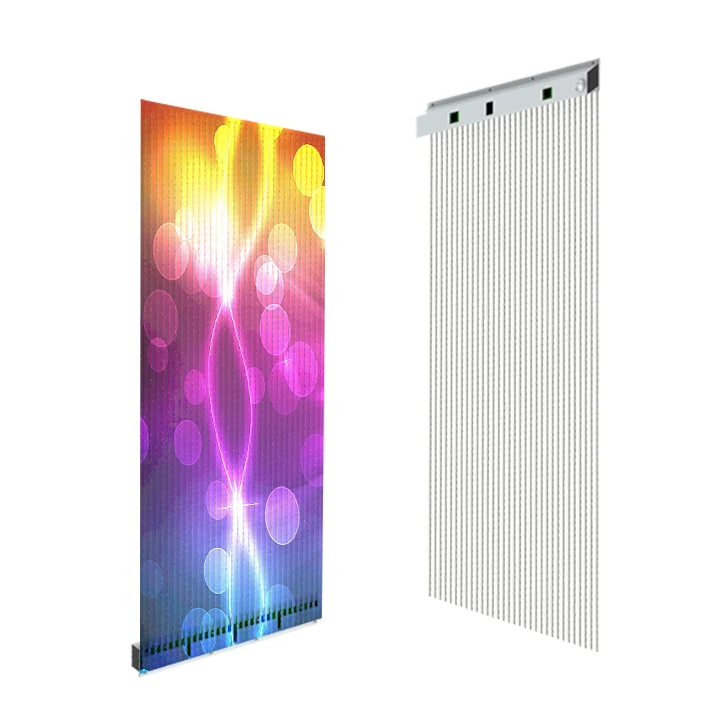 Outdoor LED transparent screen P10 flexible advertising display glass LED film supplier