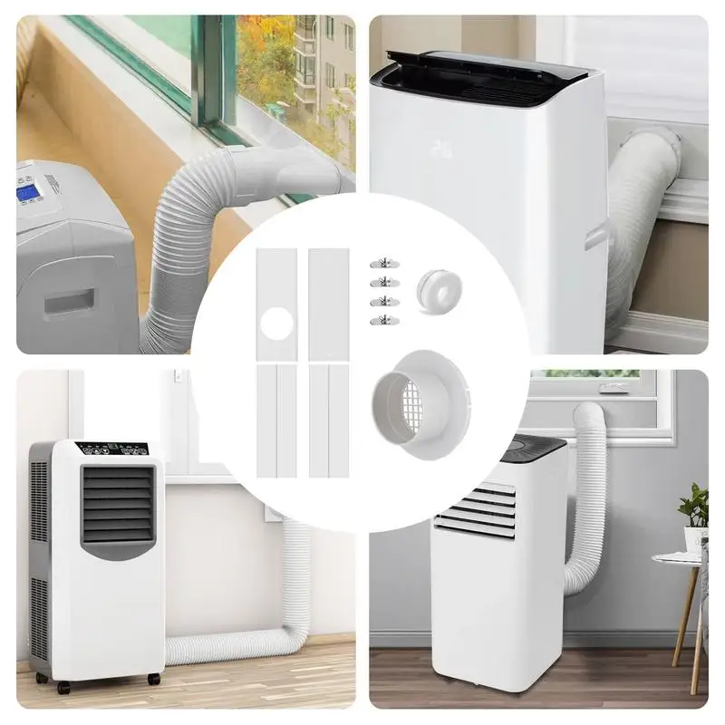Indoor Dryer Vent Kit Exhaust Pipes Hose Dryer Vent Parts Clothes Dryer Connector For Sliding Window Dryer Accessories