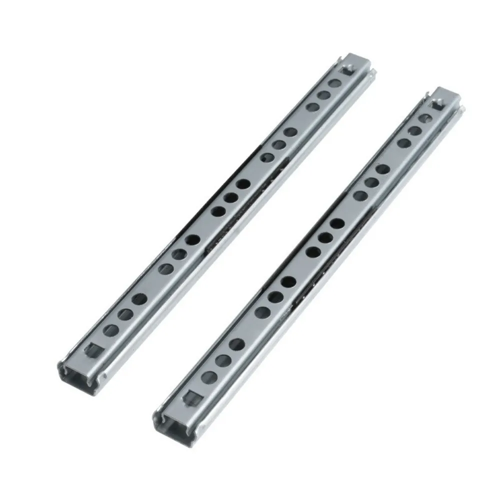 2PCS Smooth Glide Bearing Drawer Slides Two Way Slide 17mm Wide Drawer Glides 8