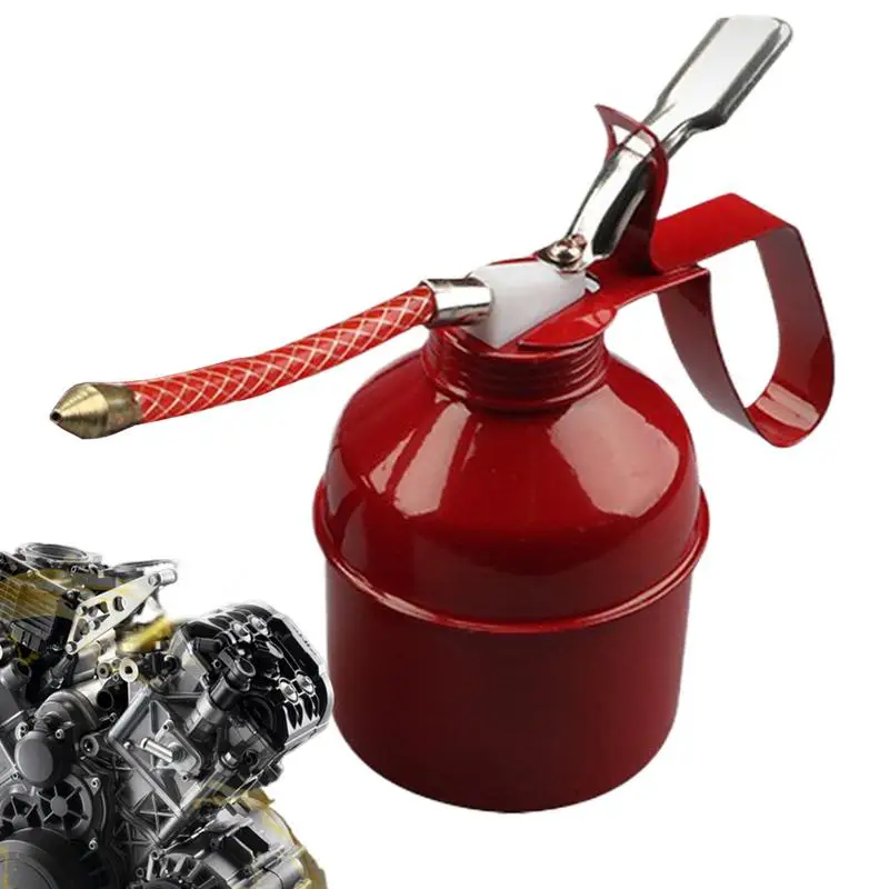 

Engine Oil Can Dispenser Automotive Oil Dispenser With Flexible Hose Spout Metal Truck Oil Spray Bottle For Automobile Home