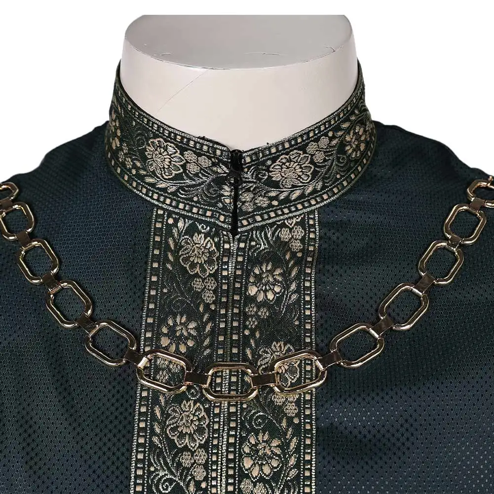 Disfraz de Aegon Medieval para hombres, traje de fantasía familiar, ropa de fiesta de lujo, bata larga verde oscuro, DRAGÓN DE TV 2