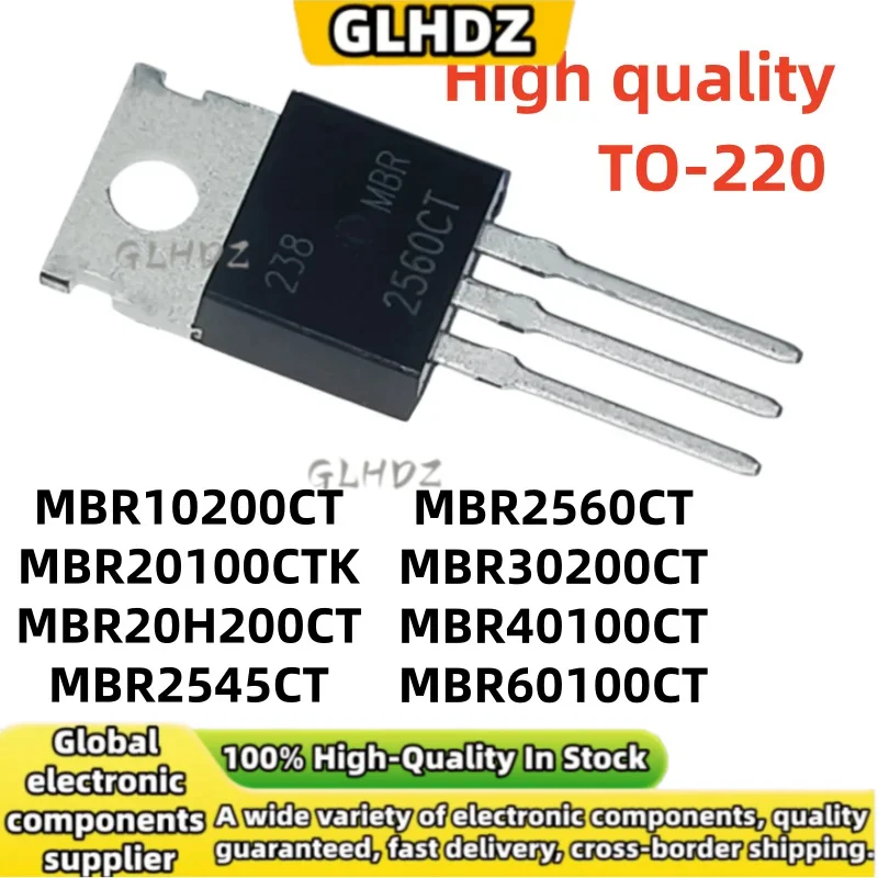 10PCS TO-220 MBR10200CT MBR20100CTK MBR20H200CT MBR2545CT MBR2560CT MBR30200CT MBR40100CT MBR60100CT