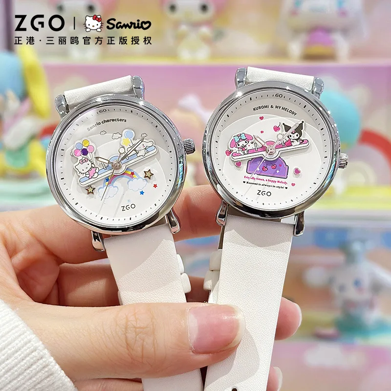 Sanrio Hello Kitty Waterproof Watch Cinnamoroll Cute Cartoon My Melody Kuromi Simple Square Electronic Watch Boy Girl Xmas Gifts