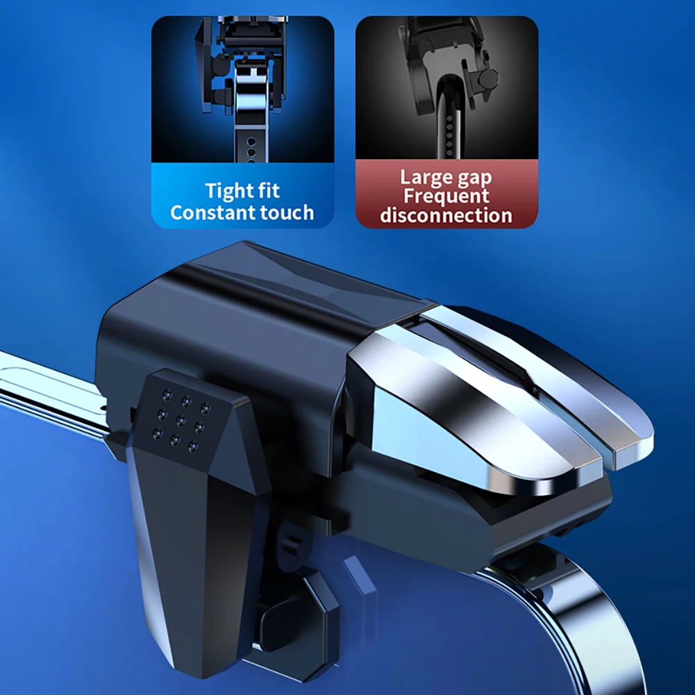 2 قطعة الميكانيكية 6 إصبع الهدف الزناد الحساسة الهاتف الزناد الألعاب الألعاب قطعة أثرية أذرع التحكم في ألعاب الفيديو مفتاح زر ل Pubg المحمول