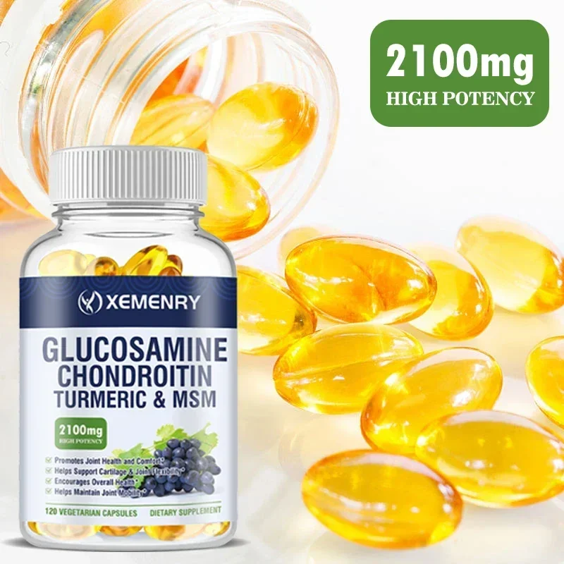 Glucosamine Chondroitin MSM Turmeric Boswellia - Antioxidant, Supports Joint and Bone Health