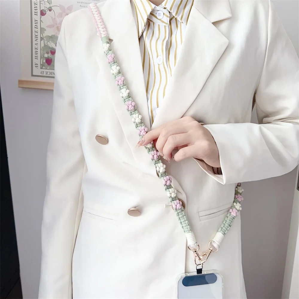 Hand Knitting Handmade Cat Paw Weaving Hanging Rope Keychain Mobile Phone Pendant Can Be Slung Diagonally Cute Durable Ropes