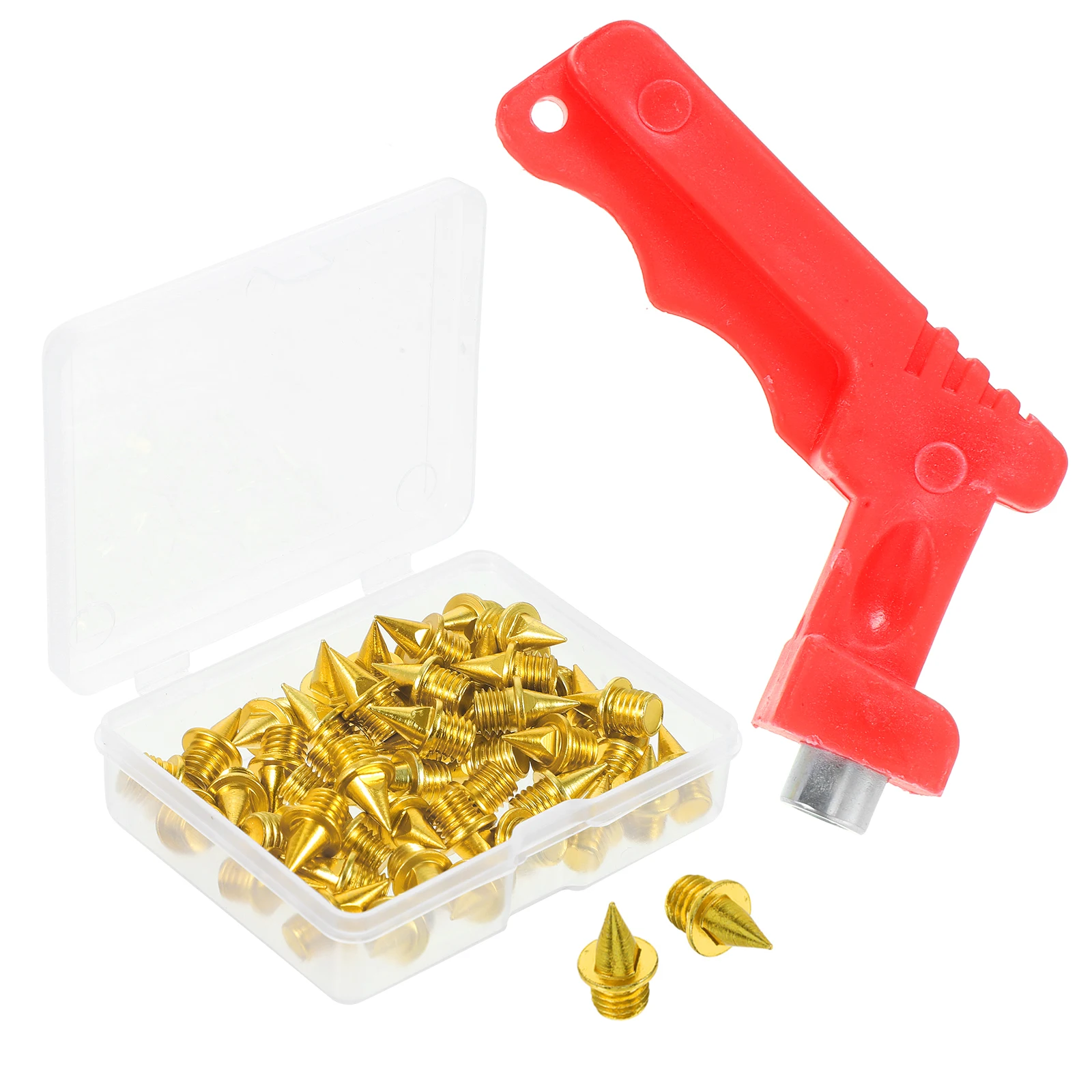 1 set Track Set Short Nails Shot Put Shoes Steel Golf Sports Shoes Spike Wrench Box Included Athletics Training Team