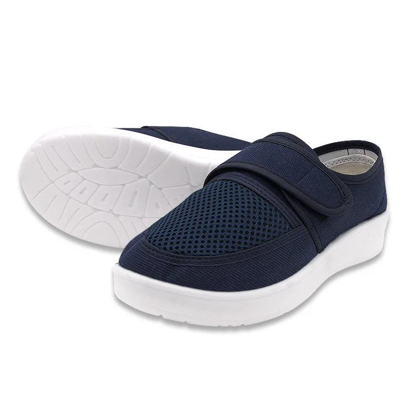 أحذية أمان مضادة للكهرباء الساكنة في غرف الأبحاث - أحذية عمل قماشية من الفيلكرو بنعل ناعم للجنسين للمختبرات الإلكترونية والطبية #5