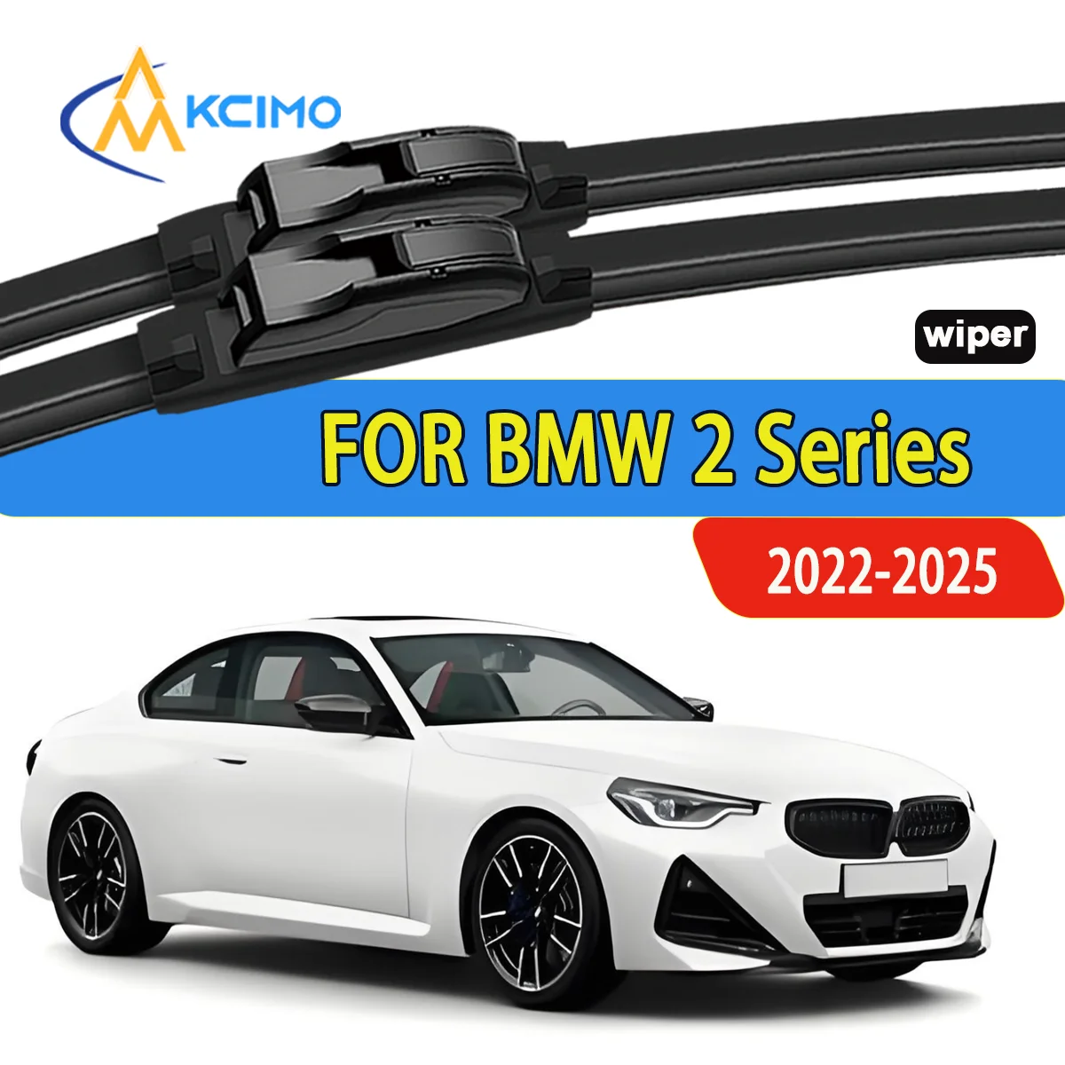 

2pcs Quality Windscreen Silent Black Car Rain Brush Suitable for BMW 2 Series G42 2022-2025 Front Wipers Windshield Auto Wipers