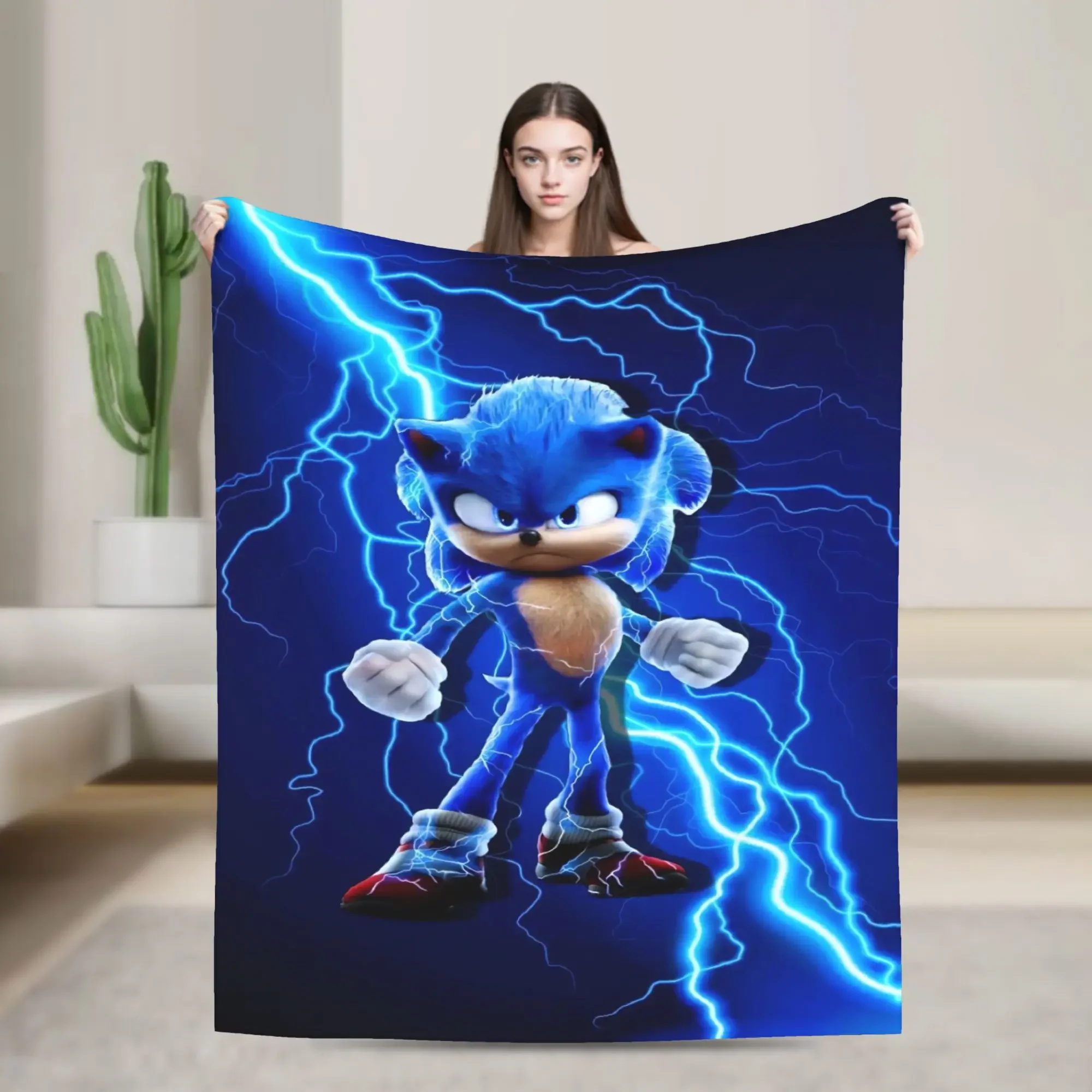Sonices HHedgehogs Flanelldecke, Winterwarme Weiche Bettdecke für Kinder, Ästhetischer Sofabezug, Tagesdecke