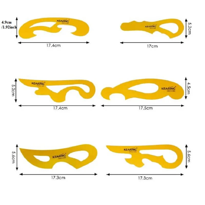 Biancheria intima Speciale Curvatura Righello Abbigliamento Su Misura Righello 1306 S di Arte Comic Design Righello