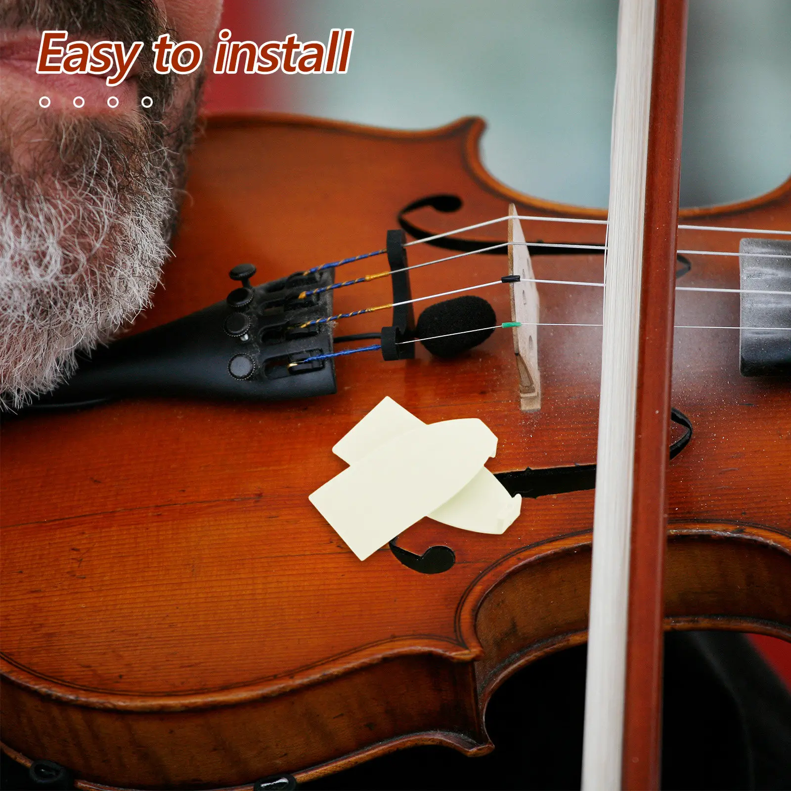 2Pcs Violin Bow Head Pads ABS Durable Lightweight Replacement Parts for Enhanced Play Precision Bow Tip Protectors