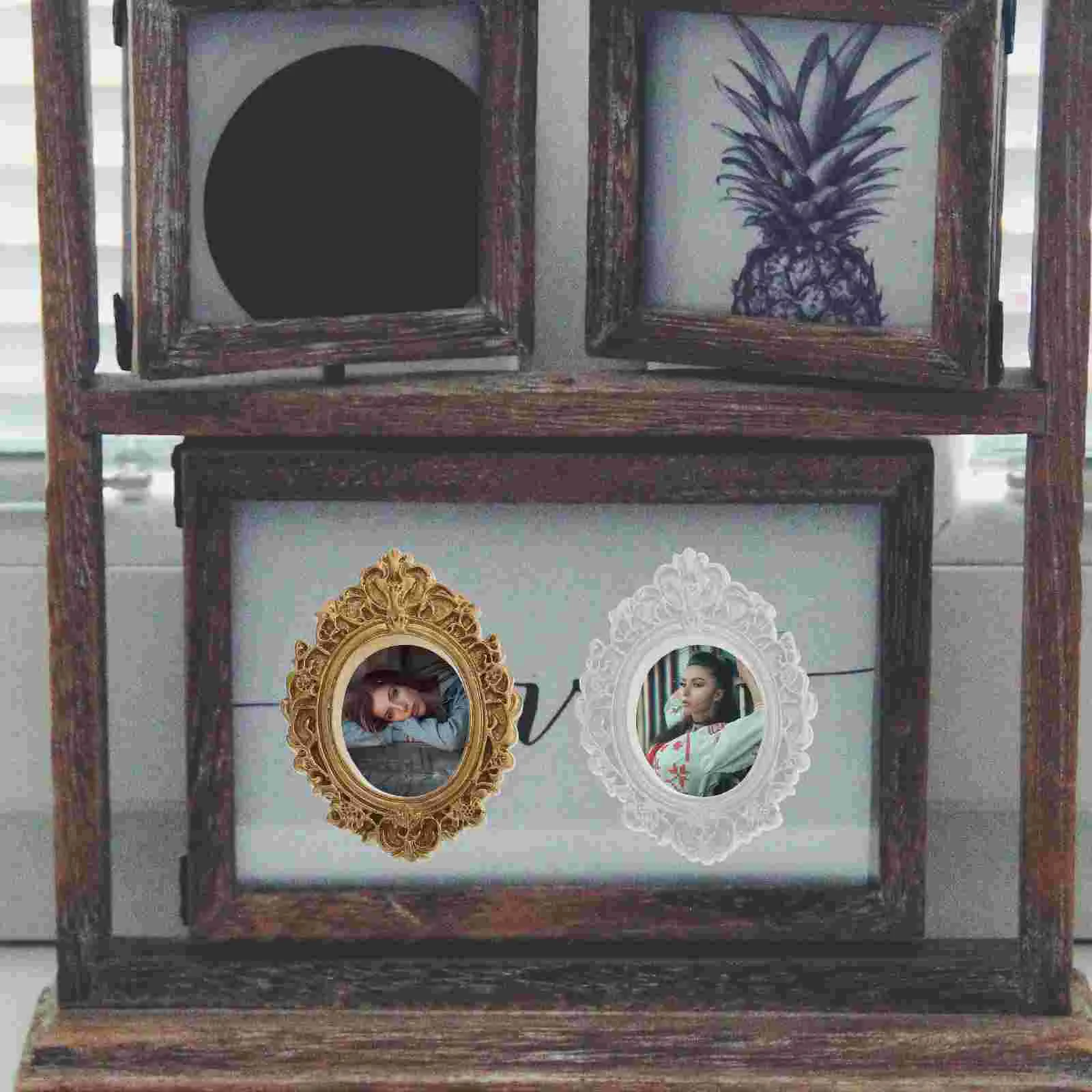 10 Pcs DIY Photo Frame Lightweight Frames Decorative Picture Home Decoration Digital Handmade Resin Jewelry Display Retro Small