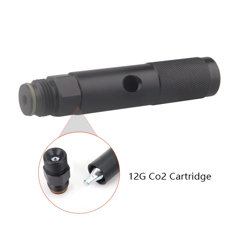 HPA Quick Change 12g CO2 Cartridge Adapter Adaptor With Standard CO2 Air Tank Thread (G1/2-14 Or 0.825