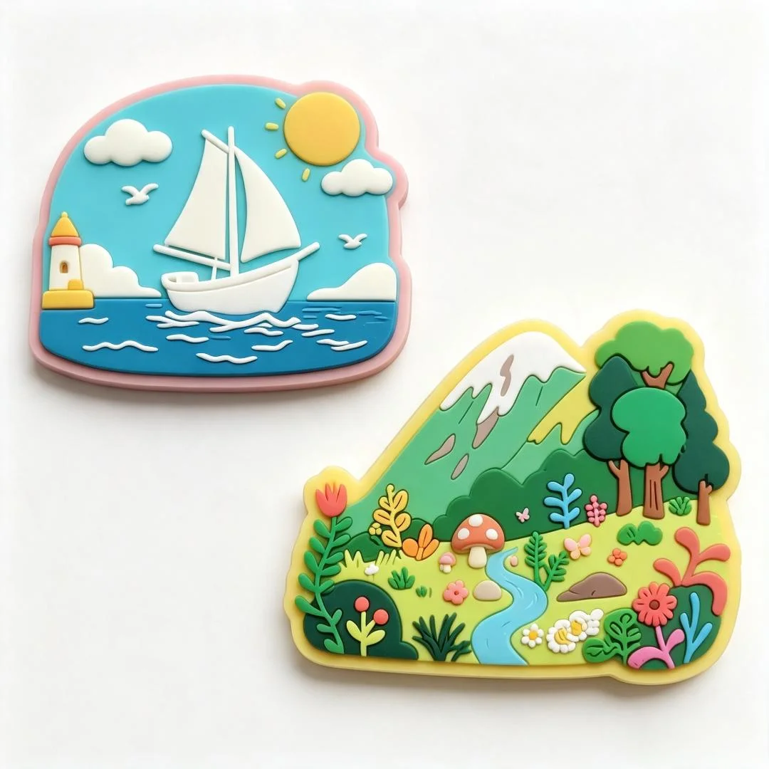 Magnetic Fridge Magnets Picture Magnets For Fridge PVC 3D Nature Parrot Mountain Travel Landscape