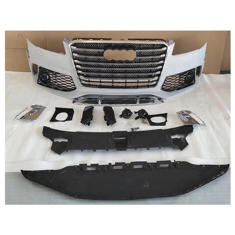 Car bodikits accessories RS8 Bumper With W12 grill For Audis A8 S8 High quality BodyKit for PP Material 2015 2016 2017