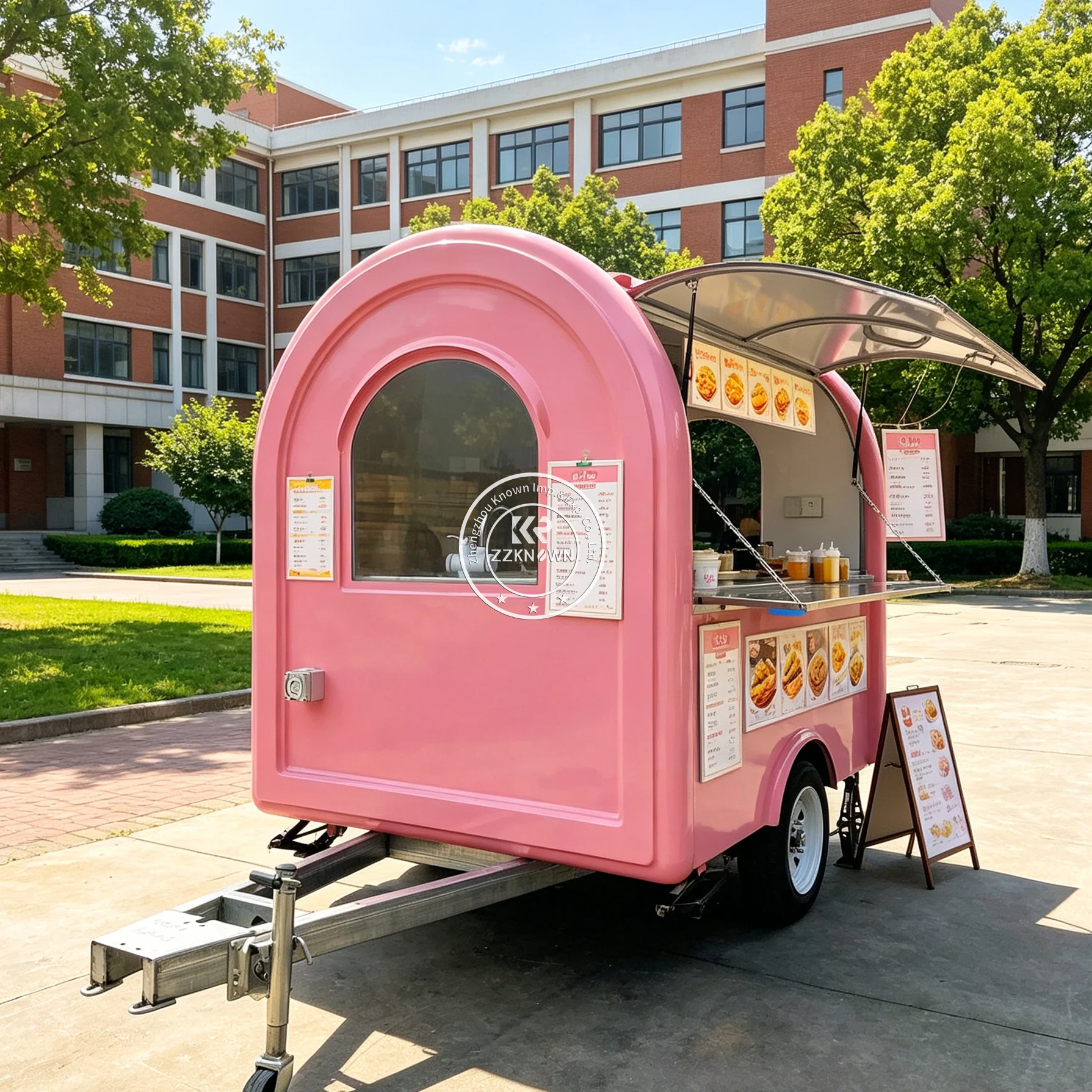 

DOT Approved Street Catering Trailer Food Trailer Coffee Ice Cream Pizza Cart Concession Mobile Food Truck Fully Equipped
