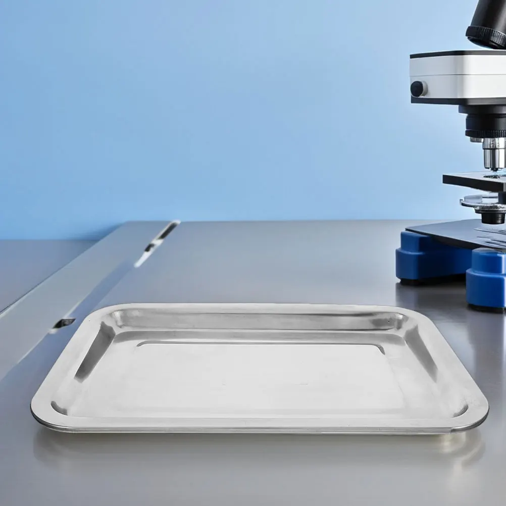 

Laboratory Stainless Steel Tray for Chemical Experiments Non Slip Design Easy Cleanup Medical Tattoo Piercing Tools